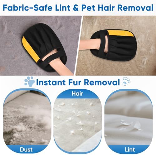 Electrostatic Pet Hair Removal Glove, Five-Finger, Grooming Mitt - Image 6