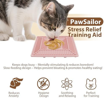 Lick Mat for Dogs & Cats, Slow Feeder Pad with Suction Cups Pink - Image 7