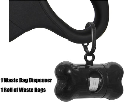 16 ft Retractable Dog Leash for Large Dogs up to 44 lbs,Tangle-Free Nylon Tape,Black M