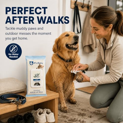 Dog Wipes for Paws and Butt, Unscented, 30 Count - Image 6