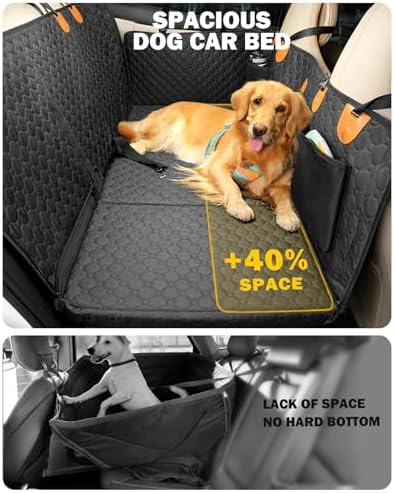 Back Seat Extender for Dogs, Waterproof Dog Car Seat Cover for Back Seat with Hard Bottom, Upgraded Material, Anti Scratch, Easy to Use and Clean, Holds 420lbs - Image 2