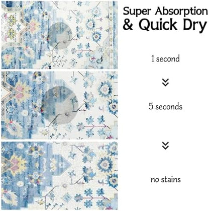Pet Food Mats for Floor, Absorbent Dog Mat for Food and Water Dispenser Mat, Dog Food Mat Quick Dry Cat Food Mat Pet Supplies - Image 4