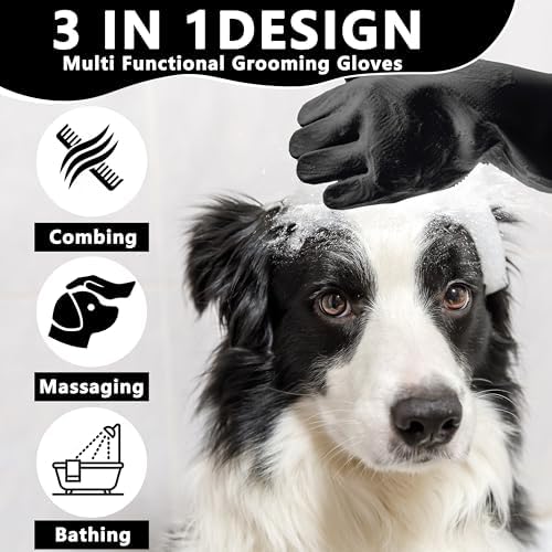 Pet Grooming Gloves—Dog Washing Gloves with High-Density Teeth - Image 3