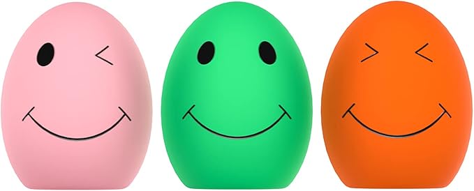 SCHITEC Dog Squeaky Toy, Latex Bouncy Egg Balls with Squeaker for Puppy Small Pet Dogs, Soft Rubber Sound Toys for Interactive Fetch Play