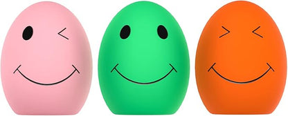 SCHITEC Dog Squeaky Toy, Latex Bouncy Egg Balls with Squeaker for Puppy Small Pet Dogs, Soft Rubber Sound Toys for Interactive Fetch Play