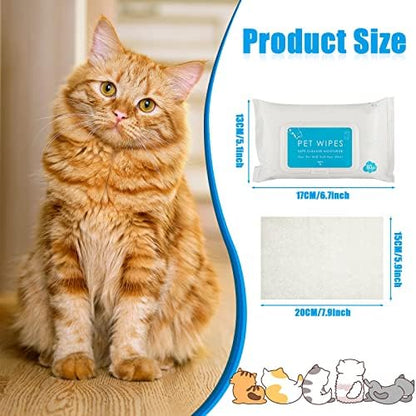 Treela 10 Pack Dog Pet Wipes, 80 Count Paws Body, Unscented - Image 2