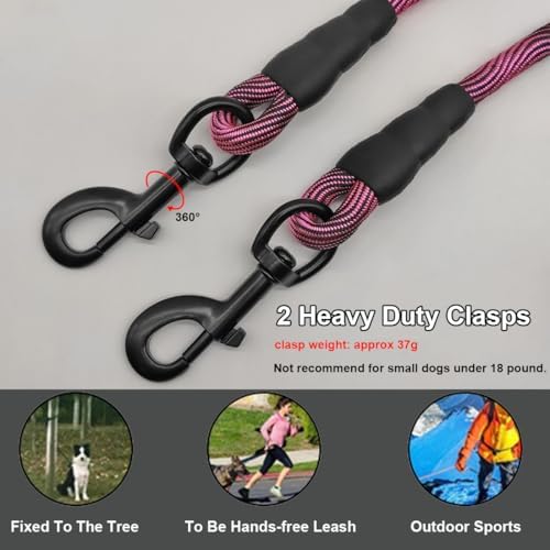 BTINESFUL 12/20/30/50/75ft Dog Tie Out Long Tether Rope Dog Lead for Yard - Image 2