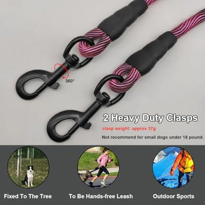 BTINESFUL 12/20/30/50/75ft Dog Tie Out Long Tether Rope Dog Lead for Yard - Image 2