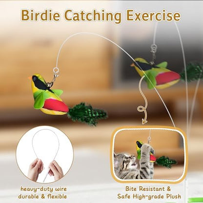 3-in-1 Automatic Interactive Cat Toy, Flying Bird, Mole & Feather - Image 4