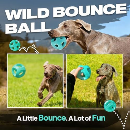 Fida Natural Rubber Dog Balls for Aggressive Chewers, Durable Dog Chew Toys for Large Dogs, Interactive Fetch & Tug of War Toys for Medium Large Breed Non-Toxic Dish Washable,4.5 * 4.5" - Image 5