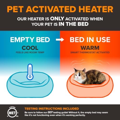 K&H Heated Cat Bed, Thermo-Snuggle Cup Bomber Indoor, Safety Listed, 18x14 - Image 5
