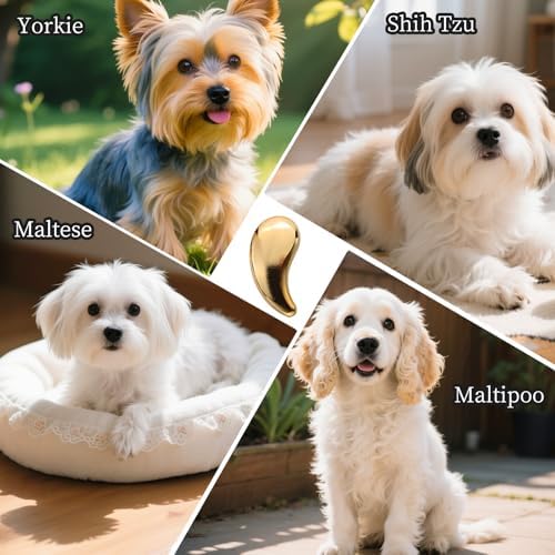 Comma-Shaped Small Dog Brush, Puppy Essentials (Rose Gold) - Image 4