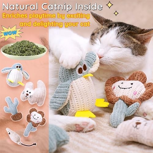 Cat Toy Kicker Pillows, Plush Catnip Cat Mouse Toy Interactive Cat Toy for Kitten Felines Chew Enrichment, Soft Mouse 4.72” Size for Bored Indoor Adult Cat Cuddle Teething Scratch Self Play - Image 3
