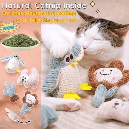 Cat Toy Kicker Pillows, Plush Catnip Cat Mouse Toy Interactive Cat Toy for Kitten Felines Chew Enrichment, Soft Mouse 4.72” Size for Bored Indoor Adult Cat Cuddle Teething Scratch Self Play - Image 3