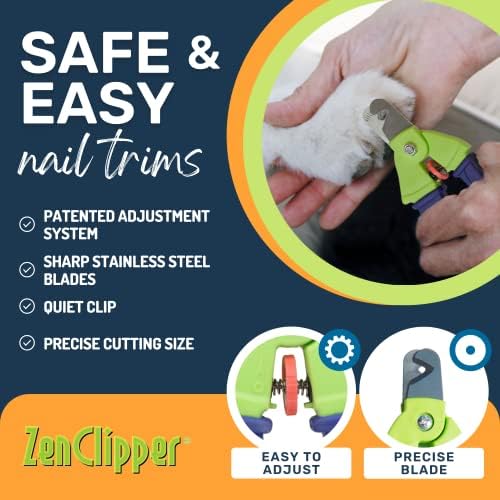 Zen Clipper Precise Dog Nail Clippers - Adjustable Safety Blade, No Overcutting - Stress Free Dog Grooming at Home - Easy to Use Pet Clippers with Sharp Blades for Clean, Splinter Free Cut - Image 3