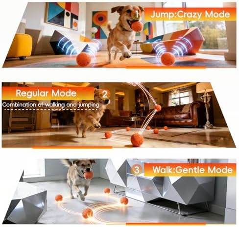 Interactive Dog Ball- Remote Control Dog Toy, Chase Buddy Dog Toy with 3 Modes, Large Size Motion Activated Dog Toys, E-TPU Durable Smart Ball for Dogs, Giggle Ball for Small Medium & Large Dogs - Image 4
