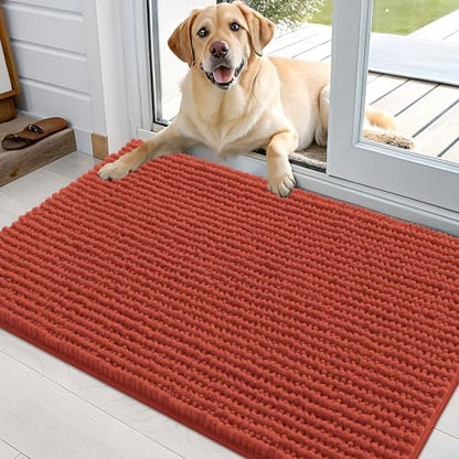 OLANLY Dog Door Mat for Muddy Paws 36x24, Extra Absorbent Chenille Mud Mat by OLANLY