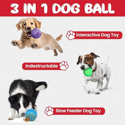 SPOT Dura-Brite Treat Ball - Treat Dispensing Dog Toy Made with Durable TPR Rubber, Interactive Slow Feeder Puzzle Ball, Prevents Boredom and Makes Mealtime Fun - 3in, Assorted Colors - Image 5