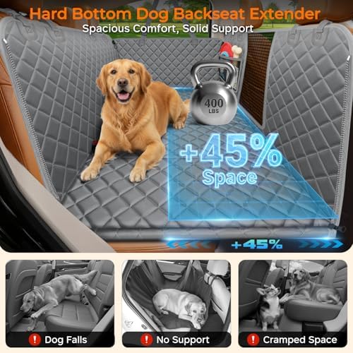 URPOWER Hard Bottom Dog Car Seat Cover, Back Seat Extender for Cars & SUVs - Image 2