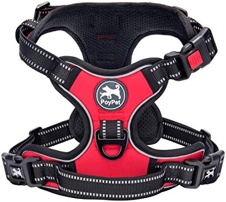 PoyPet No Pull Dog Harness Medium with Front Clip & Neck Release Buckle by PoyPet