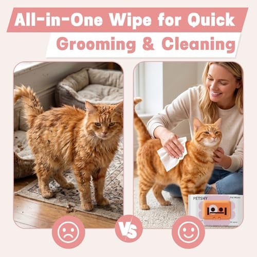 Hypoallergenic Dog Wipes for Paws & Butt, Extra Thick Plant Based Pet Wipes for Dogs & Cats, Alcohol-Free Lick-Safe Grooming Wipes, 80 Count - Image 3