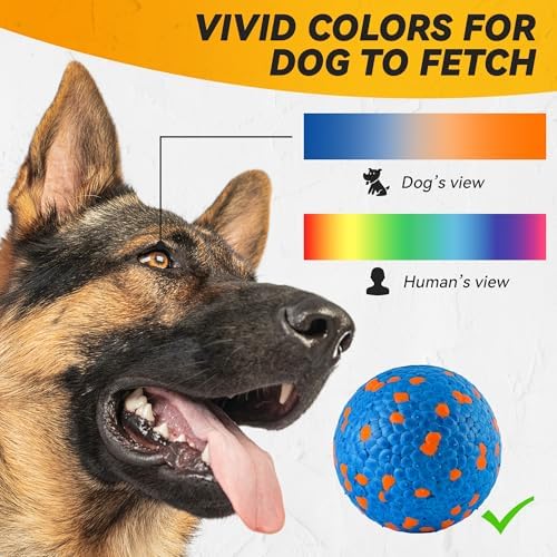 FUSOTO 2Pcs Dog Balls, Tennis Balls for Dog, Blue - Image 5