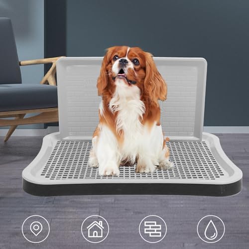 Dog Potty Tray with High Wall, 20.8x14.96 Indoor Pet Pee Pad Holder,Puppy Training Holder,Bathroom Dog Litter Box, Pet Toilet for Small and Medium Dogs,Housebreaking Supplies, Pet Products - Image 2