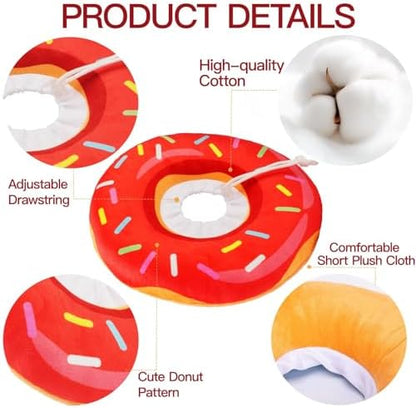 Cat Cone Collar Soft, Cute Cat Donut Collar After Surgery, Adjustable Kitten Recovery Cones to Stop Licking, Lightweight Neck Elizabethan Collars for Cats Kittens (Red, Large) - Image 5