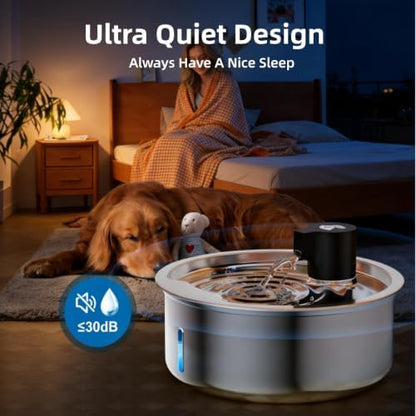 Dog Water Fountain, 8L/2.1 Gal Stainless Steel for Large Dogs & Multi-Pet - Image 6