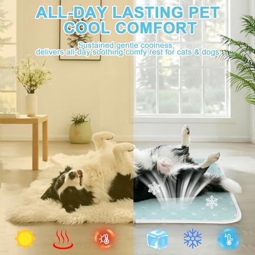 Cooling Mat for Dogs Cats,Pet Dog Cooling Mat Blanket for Dogs,36x24, Blue - Image 7