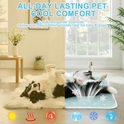 Cooling Mat for Dogs Cats,Pet Dog Cooling Mat Blanket for Dogs,36x24, Blue - Image 7
