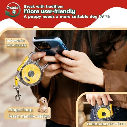 10 ft Retractable Dog Leash for Tiny & Small Dogs, Puppies, Cats - Image 5