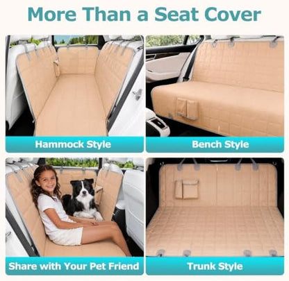 Bark Lover Dog Car Seat Covers for Back Seat, Waterproof Car Seat Protector for Dogs Hammock for Cars Trucks SUV, Full Coverage Protection for Your Vehicle Interior - Image 4