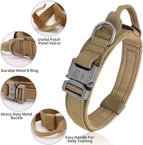Tactical Dog Collar - Dog Collar with Control Handle for Medium Large Dogs - Image 2