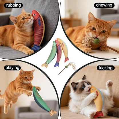 Autumn Knife Fish Cat Toy, 4 Pack Catnip Toys - Image 5