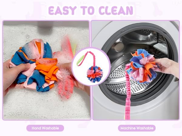 Snuffle Ball with Bungee Tug, Tug of War Rope Toys for Small Medium Dogs, Interactive Dog Toys Puppy Training Pull Toy for Exercise & Interactive Play Games (Light Pink)