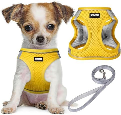 No Pull Dog Puppy Harness and Leash Set Reflective Mesh Vest Large by YIMEIS