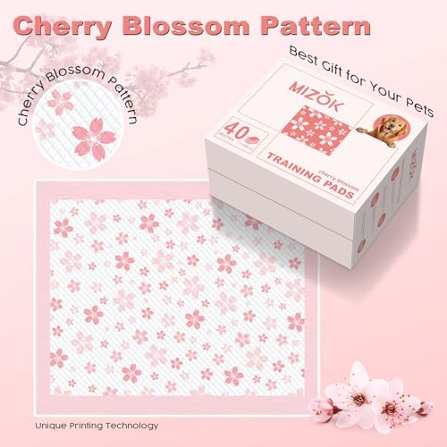 MIZOK Pink Puppy Pads with Adhesive Tabs Disposable No Leak XL 28x34in 40Ct - Image 2