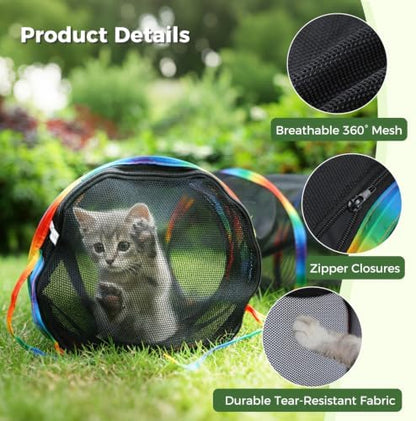 PAWZ Road Outdoor Cat Tunnel Portable Catio 2 in 1 Cat Tent & Play Tunnel - Image 5