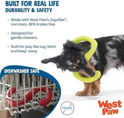 WEST PAW Zogoflex Bumi Dog Tug Toy – S-Shaped, Lightweight Chew Toys for Fetch, Play, Pet Exercise – Tug of War Soft Flinging Squishy Chewy Toy for Dogs – Guaranteed, Latex-Free, Small 8", Tangerine - Image 4