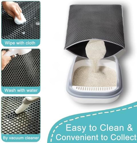 Extra large Cat Litter Mat, XXL 47x36in, Cat Litter Box Mats Extra Large - Image 3