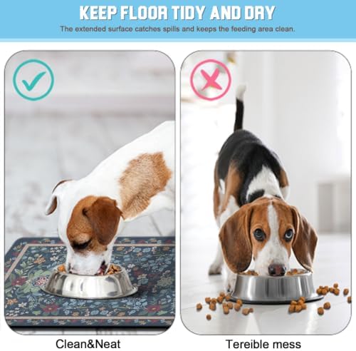 Dog Food Mat for Floors Waterproof Quick Dry Pet Placemat Cat Feeding Bowls Mats for Food and Water, Eco-Friendly Dog Accessories Diatomite Pets Supplies 12" X 20" - Image 3