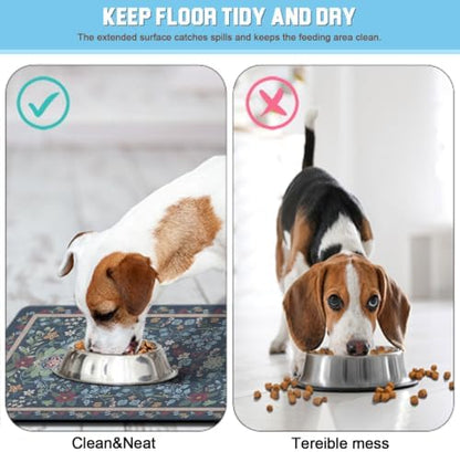Dog Food Mat for Floors Waterproof Quick Dry Pet Placemat Cat Feeding Bowls Mats for Food and Water, Eco-Friendly Dog Accessories Diatomite Pets Supplies 12" X 20" - Image 3