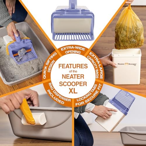Neater Pet Brands Neater Scooper XL Cat Litter Scoop, 15 Refill Bags – Extra-Large Capacity Mess-Free Cat Litter Scooper with Bag for Large & Multiple Cats, Spill-Proof Litter Box Scooper with Holder - Image 6