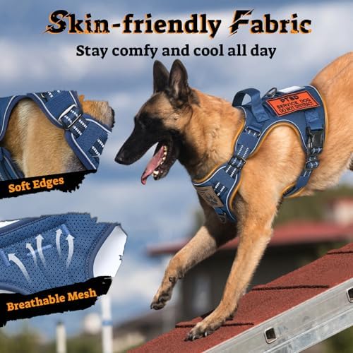 rabbitgoo Tactical Dog Harness for Large Dogs, No Pull Service Pet Vest - Image 4