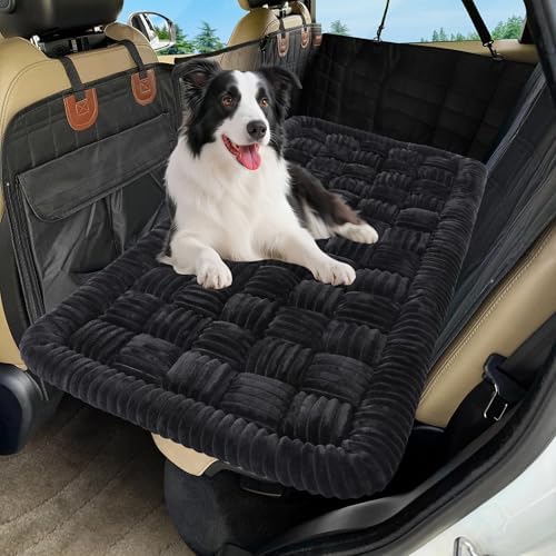 Dog Car Bed Mat Non-Slip Backseat Extender Dog Bed 50" x24.6" Black by Loiion