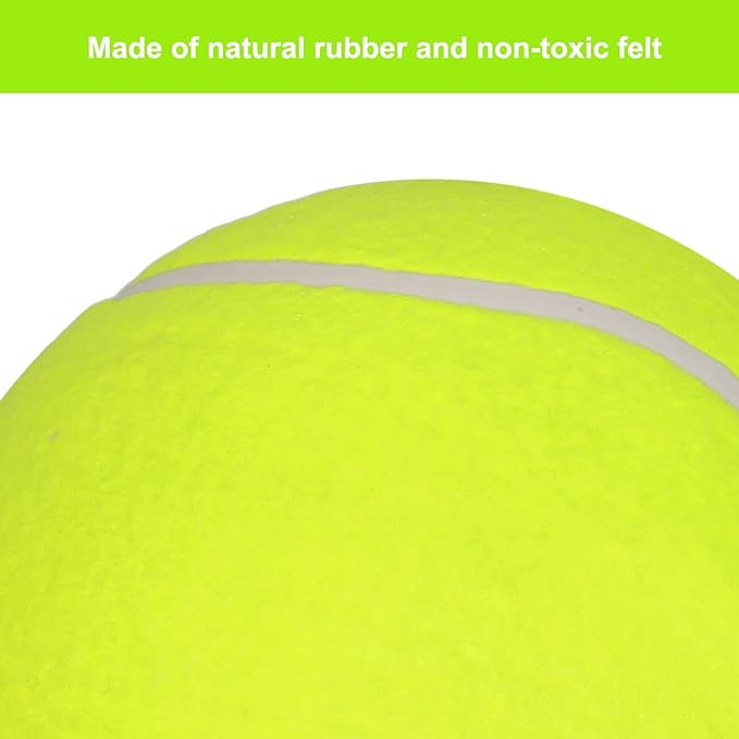 2 Pack Big Tennis Ball for Dogs - 9.5" and 8" Inflatable Giant Tennis Balls Large Pet Toys Ball Funny Outdoor Sports