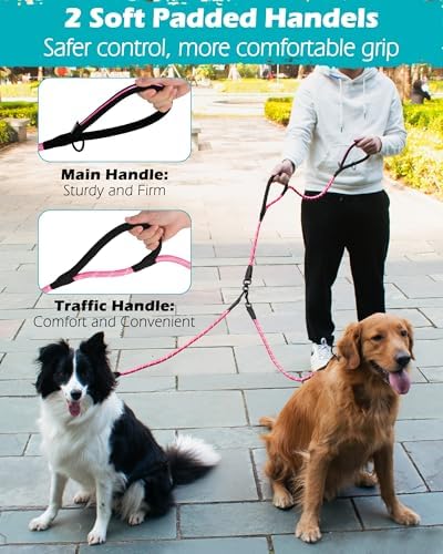 PetBonus Rope Double Dog Leash, No Tangle Dual Leash for Walking Two Dogs - Image 4