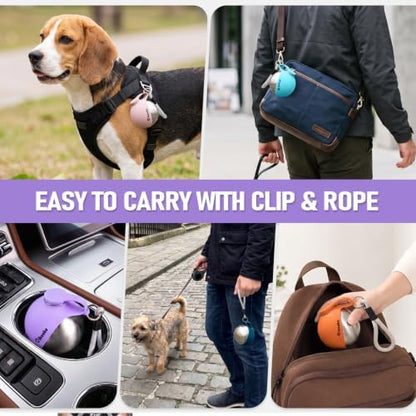 Cibaabo Portable Dog Water Bottle with Collapsible Silicone Bowl 10 oz - Image 5