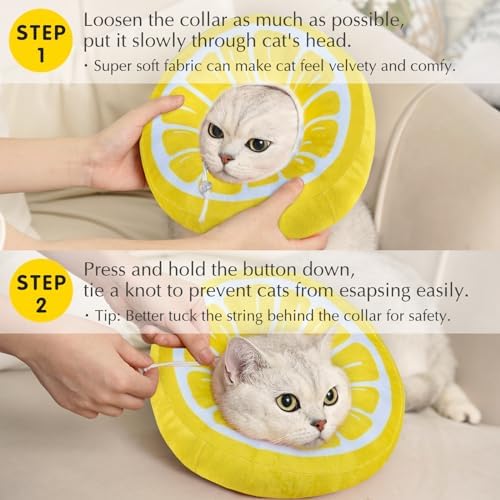 ANWA Adjustable Cat Cone Collar Soft, Cute Cat Donut Collar After Surgery - Image 5
